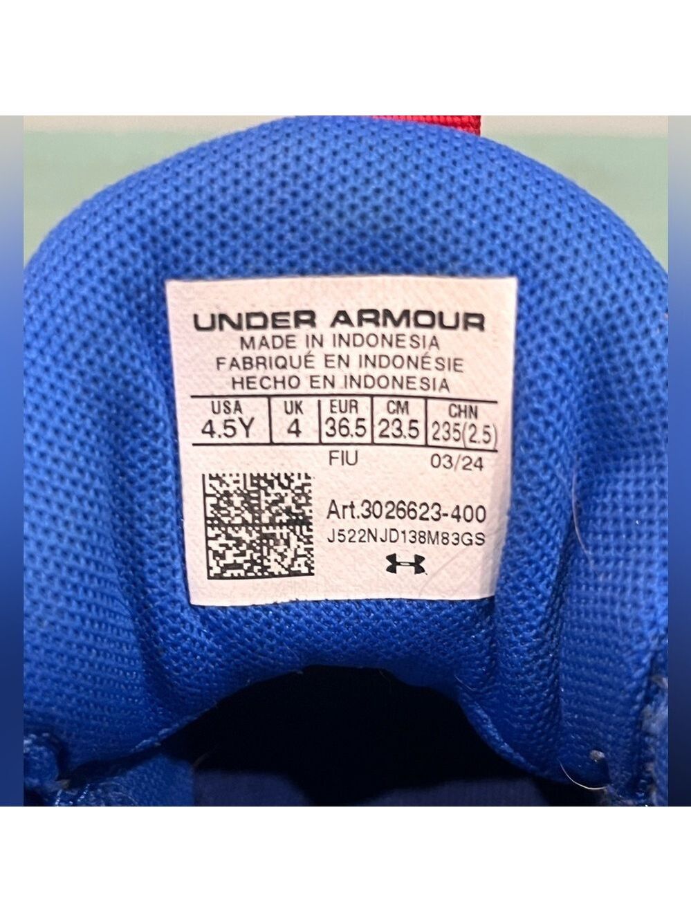Under Armour Youth 4.5 Curry 3Z7 Basketball Shoes - Picture 3 of 12